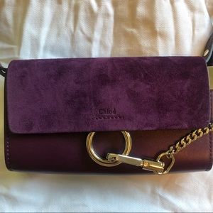 Chloe Faye wallet on strap bag